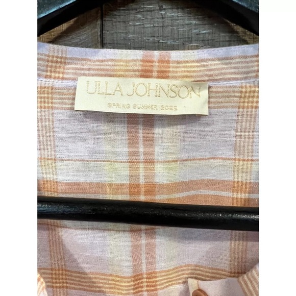 ULLA JOHNSON Nour High-Low Cotton Blouse SIZE 10 - Picture 6 of 11